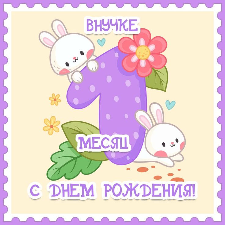 Открытка на День Рождения внучке с милым ежиком!