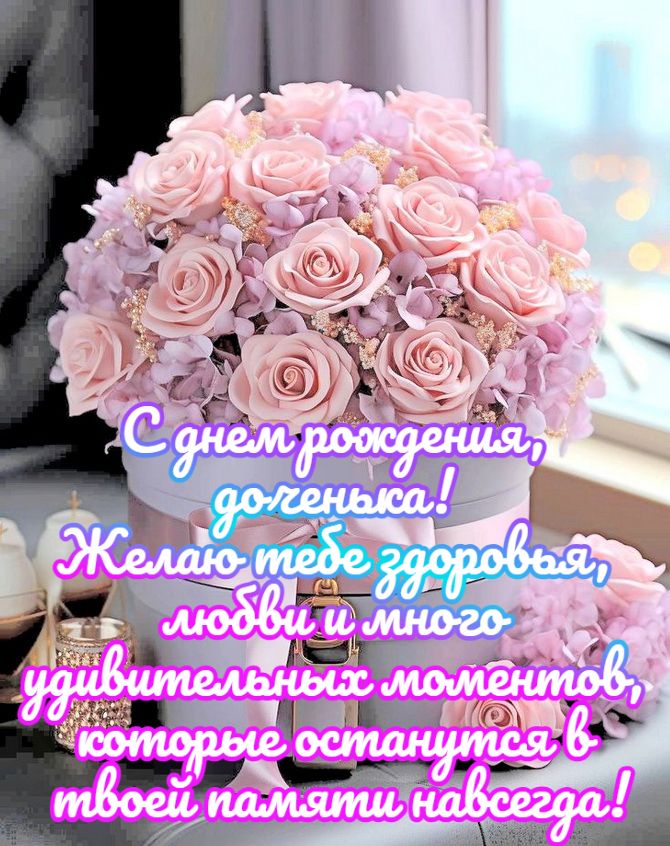 Открытки С днём рождения дочери для мамы 🌸