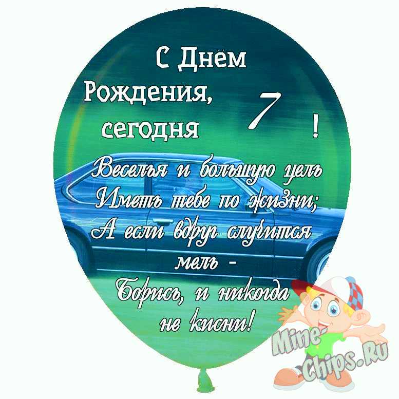 Подарить открытку с днём рождения 7 лет внуку онлайн