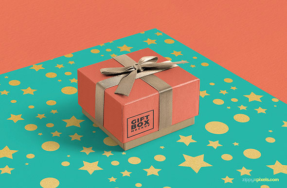 Gift box mockup set, realistic style