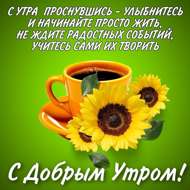 ДОБРОЕ УТРО! 🌞 ХОРОШЕГО ДНЯ и НАСТРОЕНИЯ! — Открытки на 