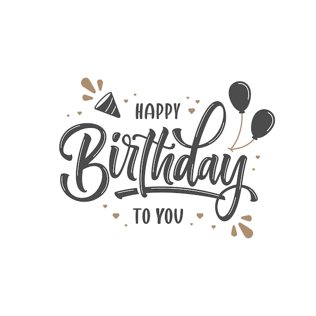 Happy Birthday Lettering Изображения 