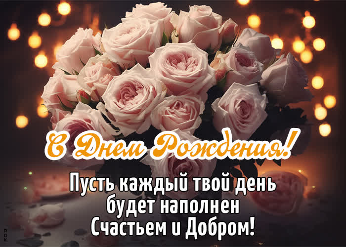 Открытка С днем рождения! размер А6 