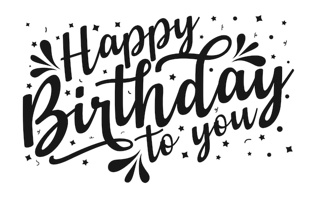 Happy Birthday Lettering