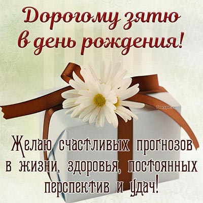 Открытки и картинки Дорогой зять, с Днём Рождения!