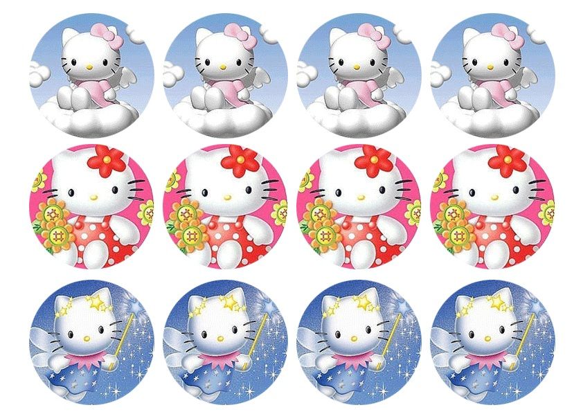 Иллюстрация макет школьного дневника Hello Kitty в стиле 