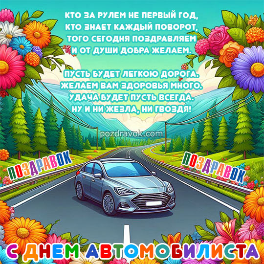 Открытка с днем автомобилиста лучшей автоледи скачать бесплатно