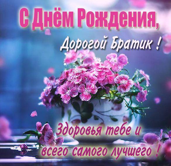 💗 Открытка любимому брату, братику, братишке от сестры! С 